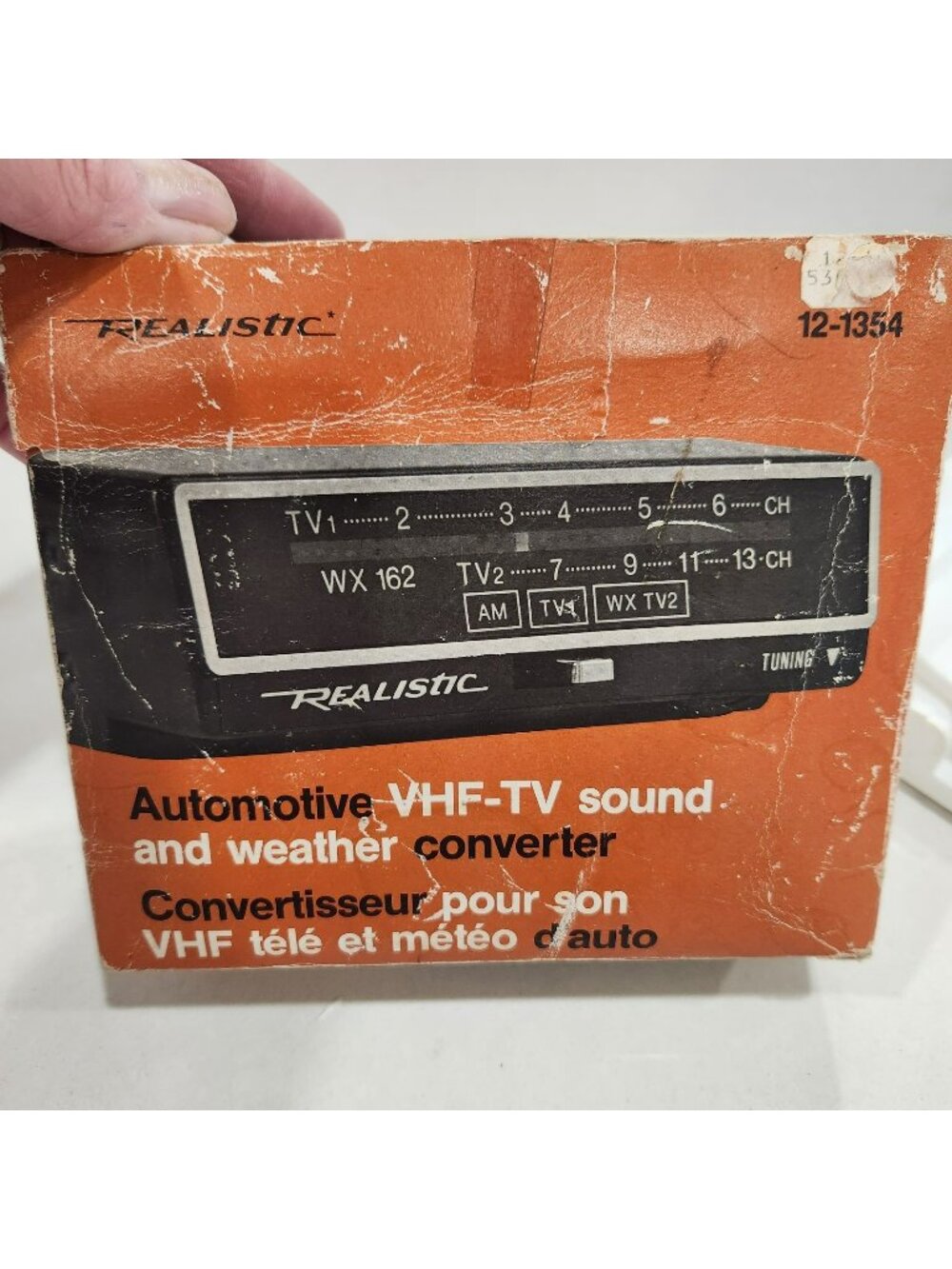 Vintage Realistic 12-1354 Automotive VHF TV Sound Weather Converter Radio Shack